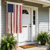 Wall Hanging Flag Decorative American Flag Banner with LED Lights Vintage Style Polyester Wall Decoration for Indoor Outdoor Party
