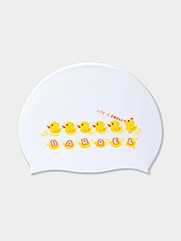 BARREL Kids Chicken Duck Silicone Swim Cap White (B4Skasc004Wht)