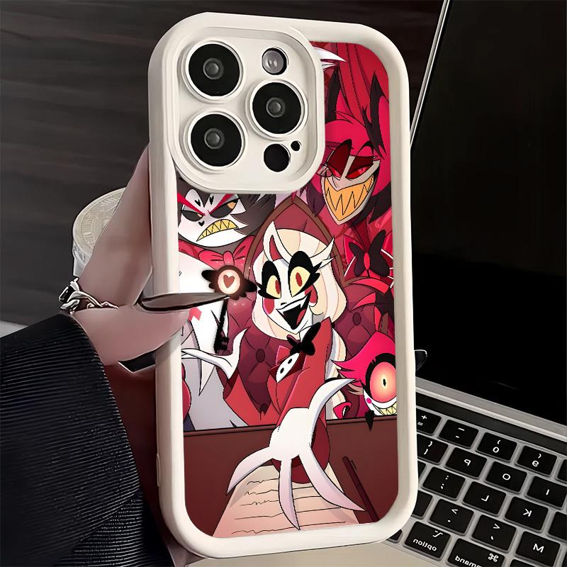 Phone Case for iPhone 17 Air 16E 15 16 Pro Max Hazbin Hotel Anime Cover 14 Plus 13 12 Mini Soft Shell Silicone Fundas