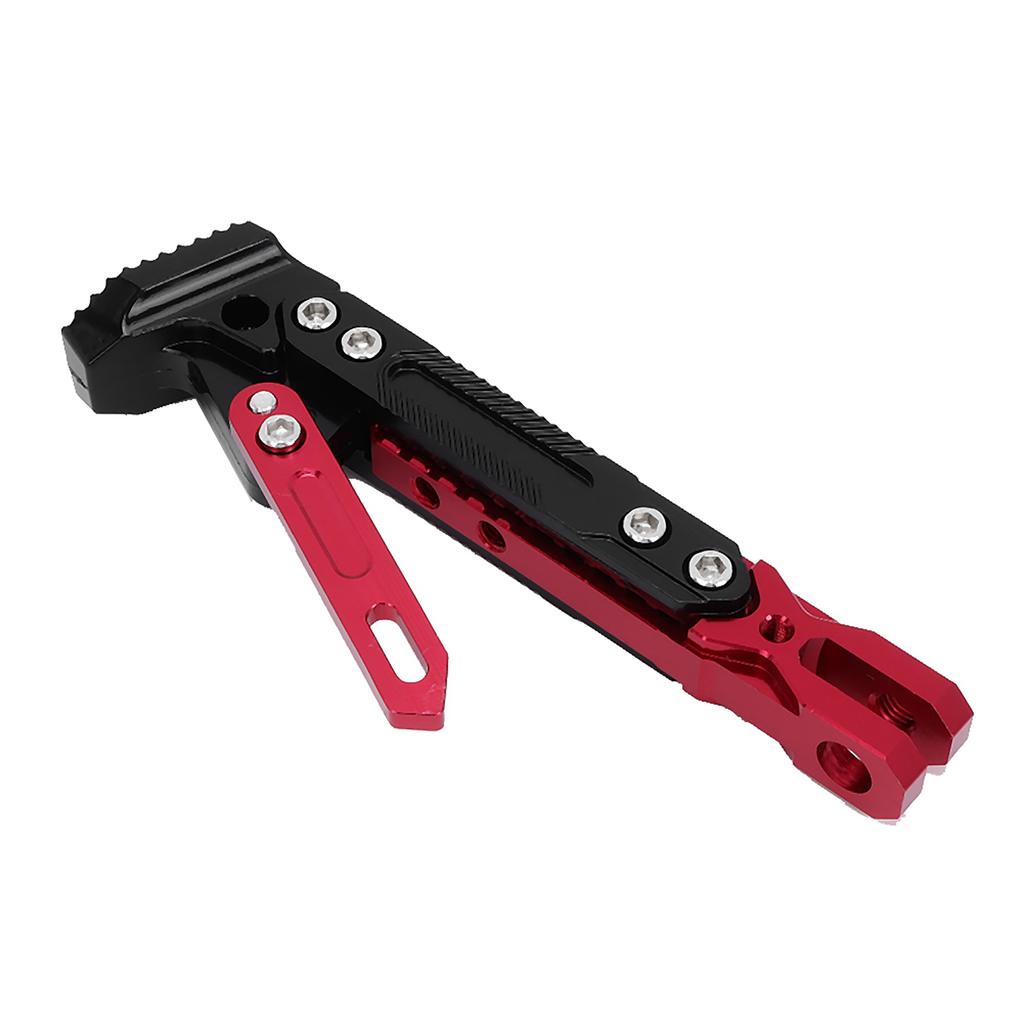 Motorcycle Frame Horizon Bracket Aluminum Alloy Adjustable Kickstand Side Stands B0503(Red)