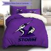 Biancheria da letto con motivo Melbourne Storm Decorazione per la casa Regalo di compleanno e festività (1 * copripiumino + 2 * federa, senza nucleo)