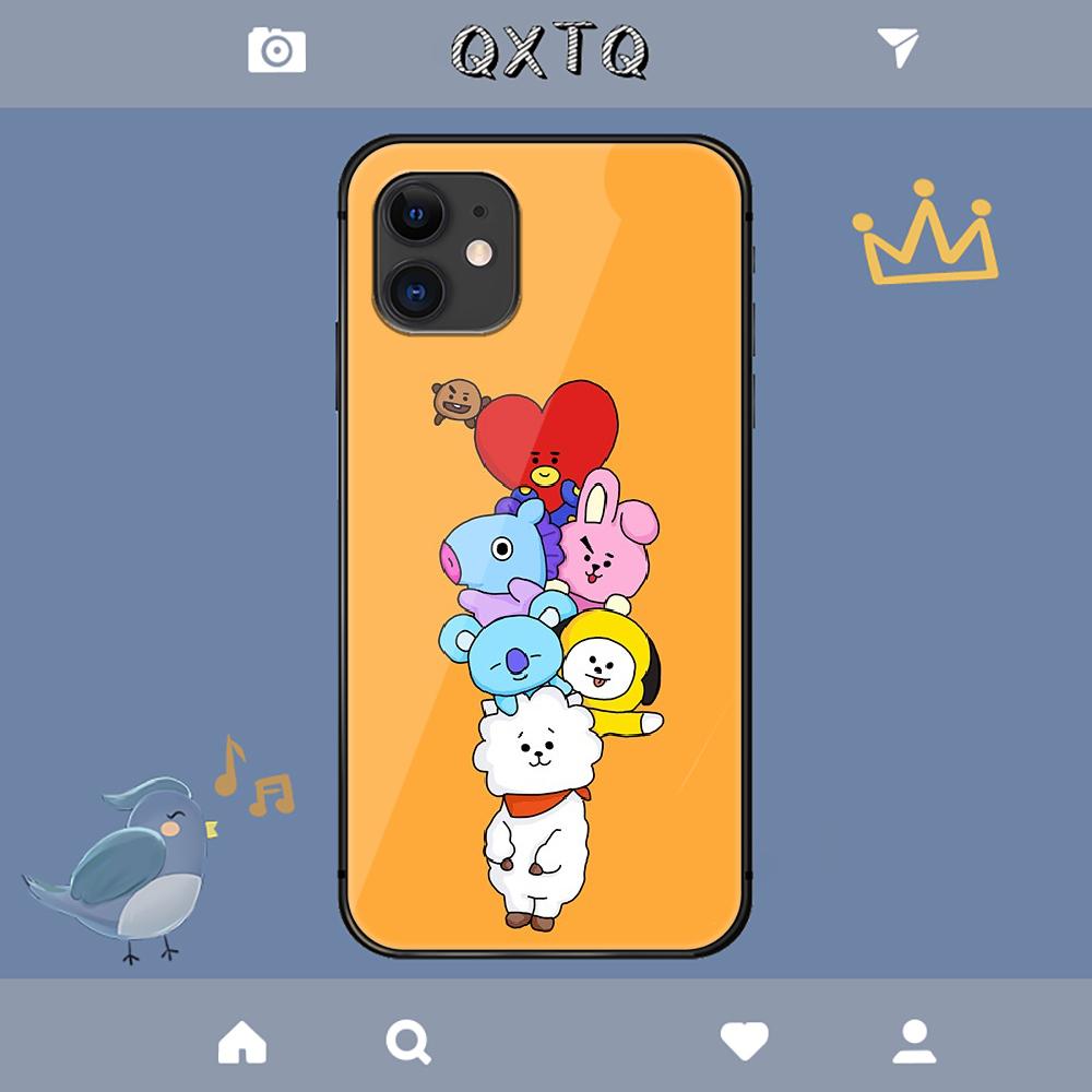BT21 Niedliche Kpop Cartoon Hülle Für iPhone Samsung Galaxy Redmi Note S 17 16 15 14 13 20 24 25 54 Pro Max Ultra Fe Panzerglas Abdeckung