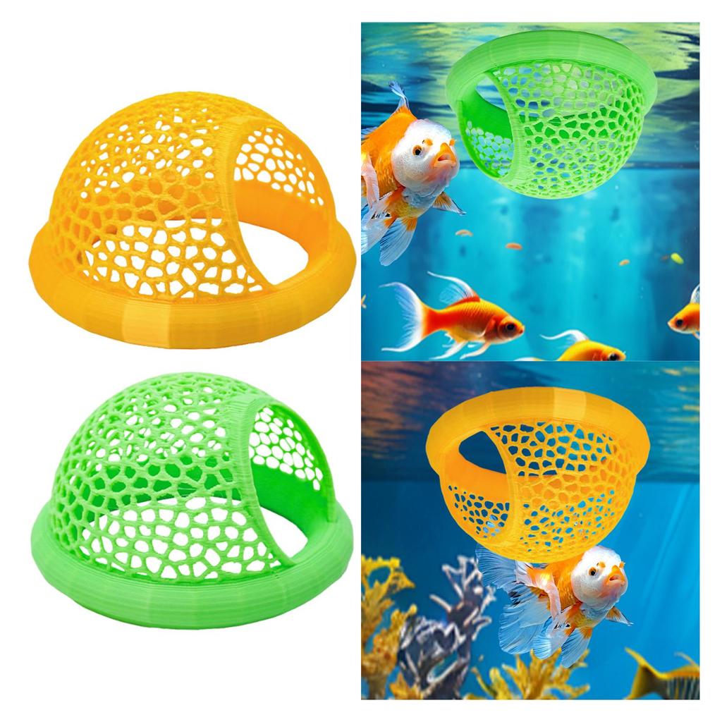 Floating Aquarium Hide Cave Feeder for Tank Accessory Small Tropical Fishes