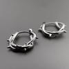 New Personalized Creative Thorn Wrapped Spike Pendant Earrings, Men's Fashion Trendy Festival Accessories Zircon