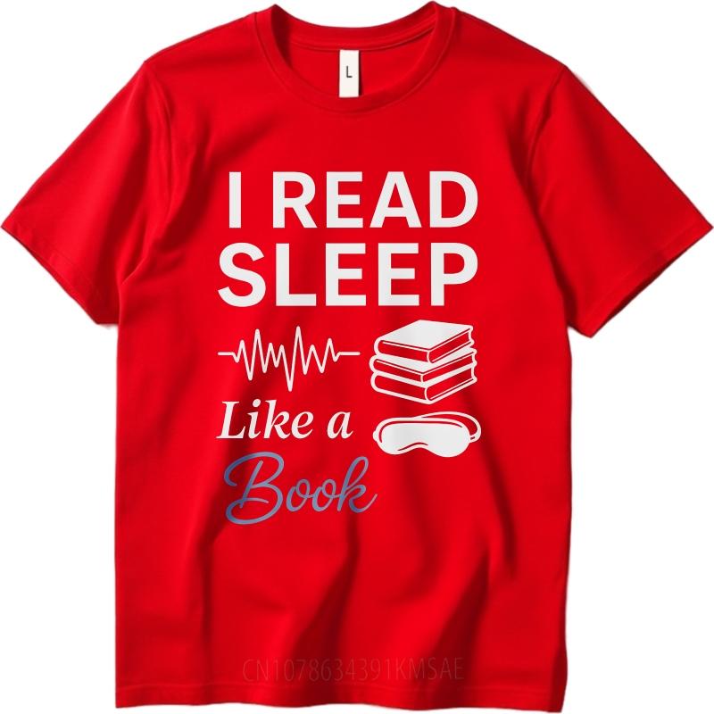 Anime ONeck Unisex Tshirt Streetwear Summer Boys T Shirt I Read Sleep Like A Book Short Sleeve Street Wear O Neck Top Tees