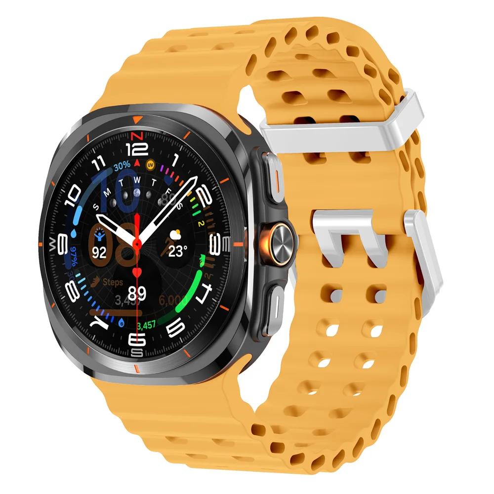 Silicone Breathable Strap For Samsung Galaxy Watch Ultra 47mm Marine Wristband Bracelet Galaxy Watch Ultra(2025) 47mm  Watchband