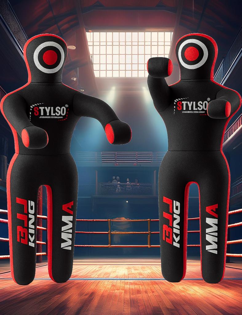 Unpadded Grappling Dummy Wrestling Dummy Jiu Jitsu Dummy for BJJ MMA Judo Karate Training Adults Kids Teens Practice Tackling Dummy (Black, 6ft/72in)