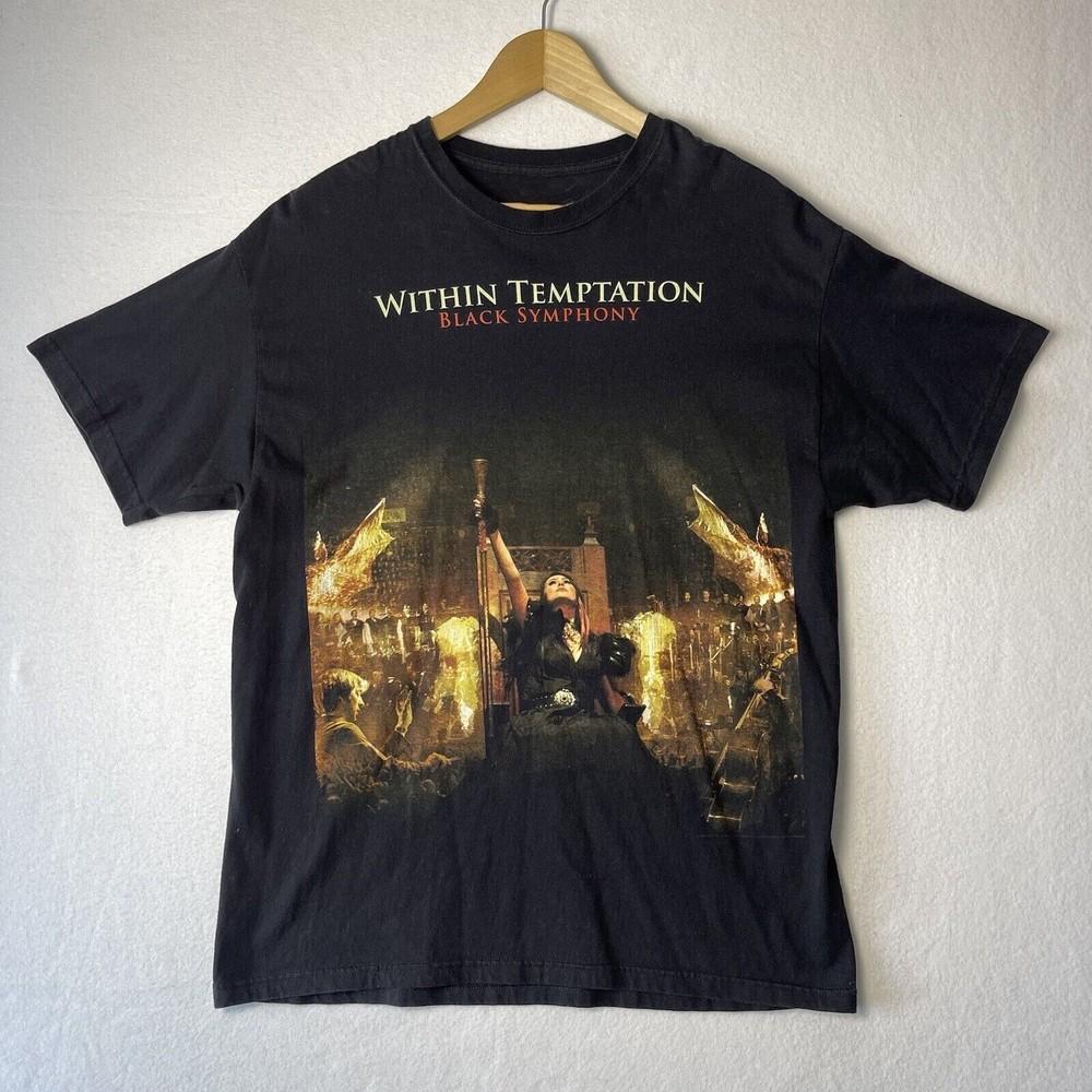 2011 vtg Within Temptation The Unforgiving Shirt Black Unisex T-Shirt S