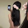 Hairpin 3D Artificial Flower Decor Hair Comb Easy To Wear Broken Hair Fixer Outdoor Travel Hair Stick Hair Accessories