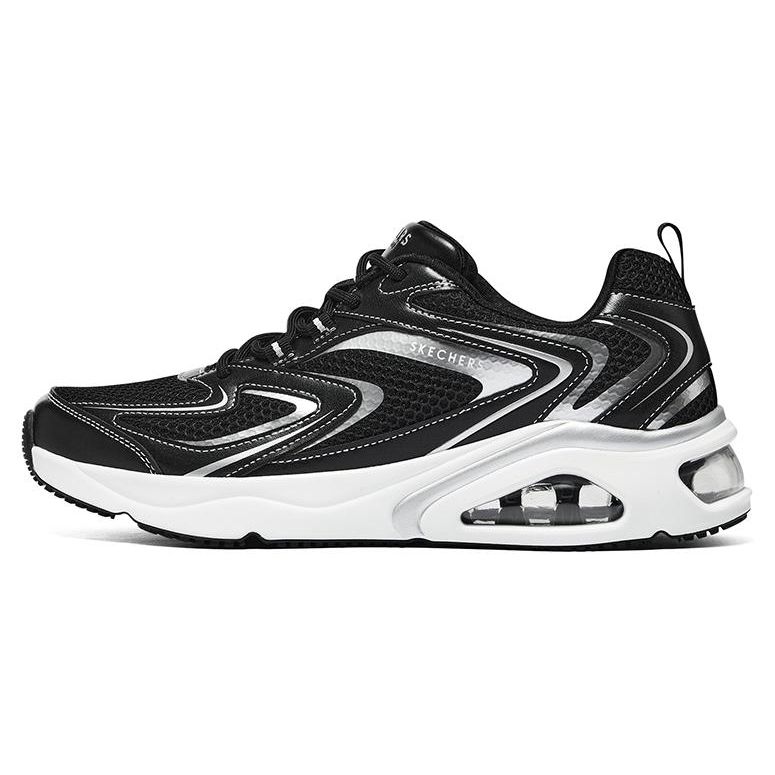 Skechers Aurora Shoes Lifestyle Series Sports Trendy Fashion Versatile Retro Durable Lightweight Low-Top Casual Running Shoes Men sneaker 183075-BLK 41