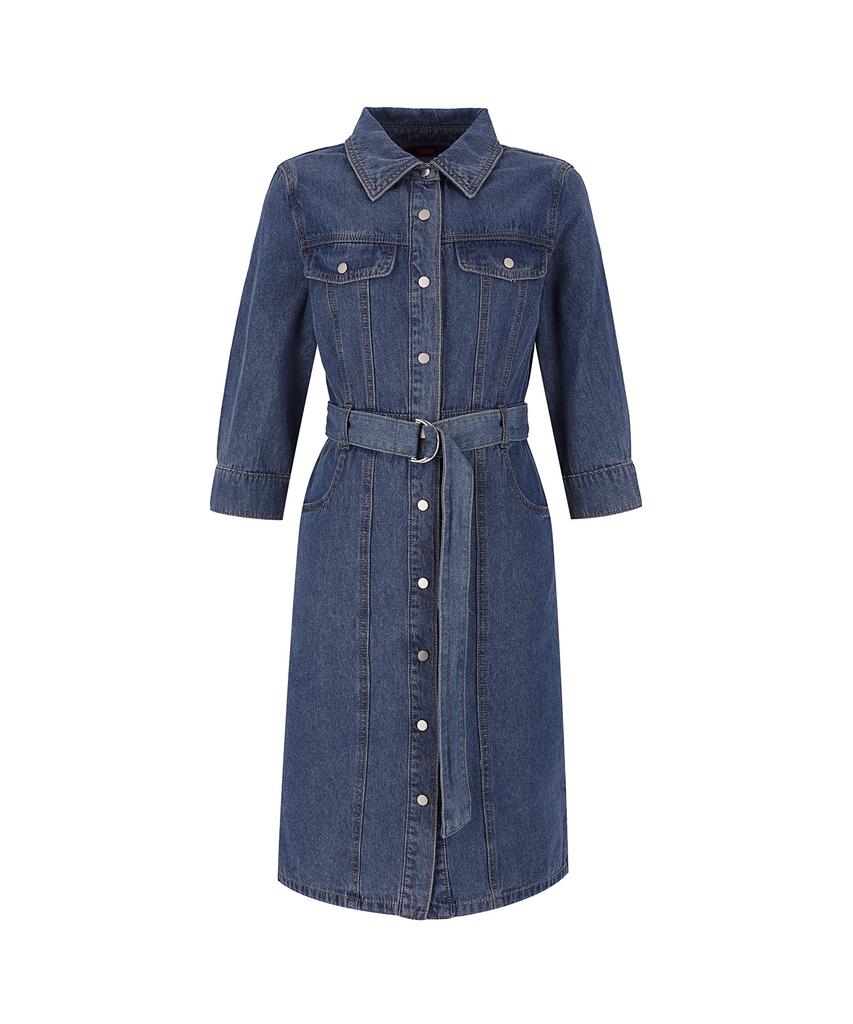 SOUP Belted Denim Dress (Oa4Opt1)