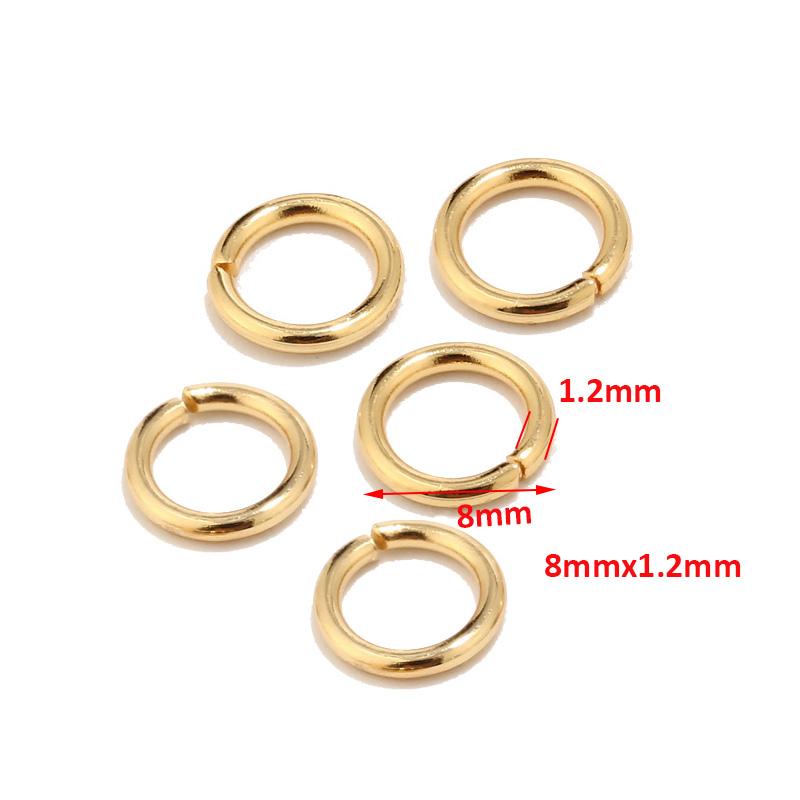 200pcs 18K Gold Stainless Steel Lobster Clasps and 3.5mm 4mm 5mm 6mm 7mm 8mm 9mm 10mm Open Jump Rings Jewelry Making Findings
