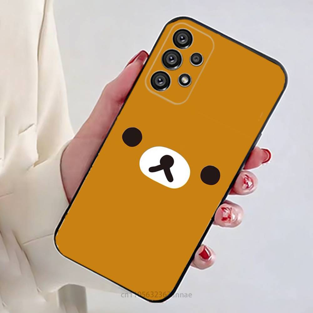 Cute R-Rilakkuma Bear Phone Case For Samsung Galaxy A54,34,24,73,53,52,52S,04S,04E,A72 Cover
