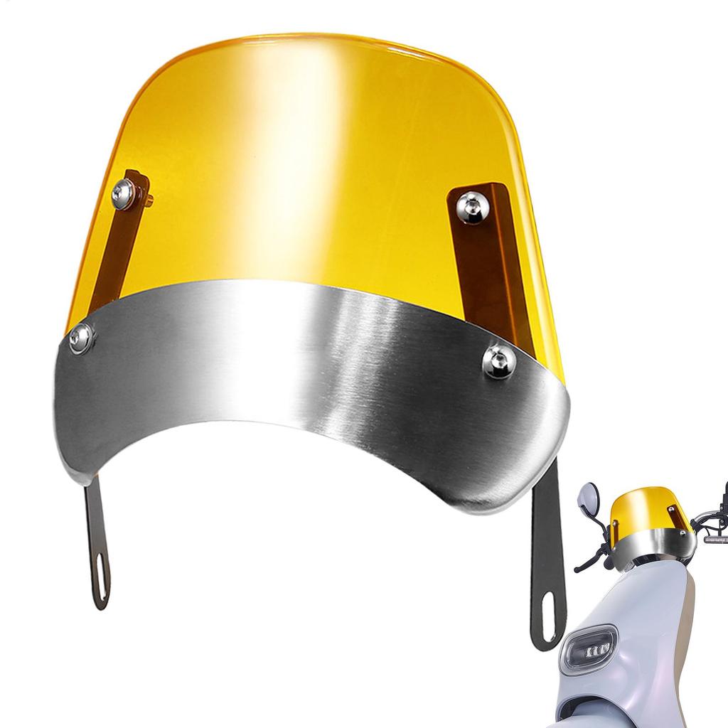 Motorcycle Windshield Extension Retro Motorcycle Handlebar Windshield Automotive Side Fairing for Scooter Sports Motorbike