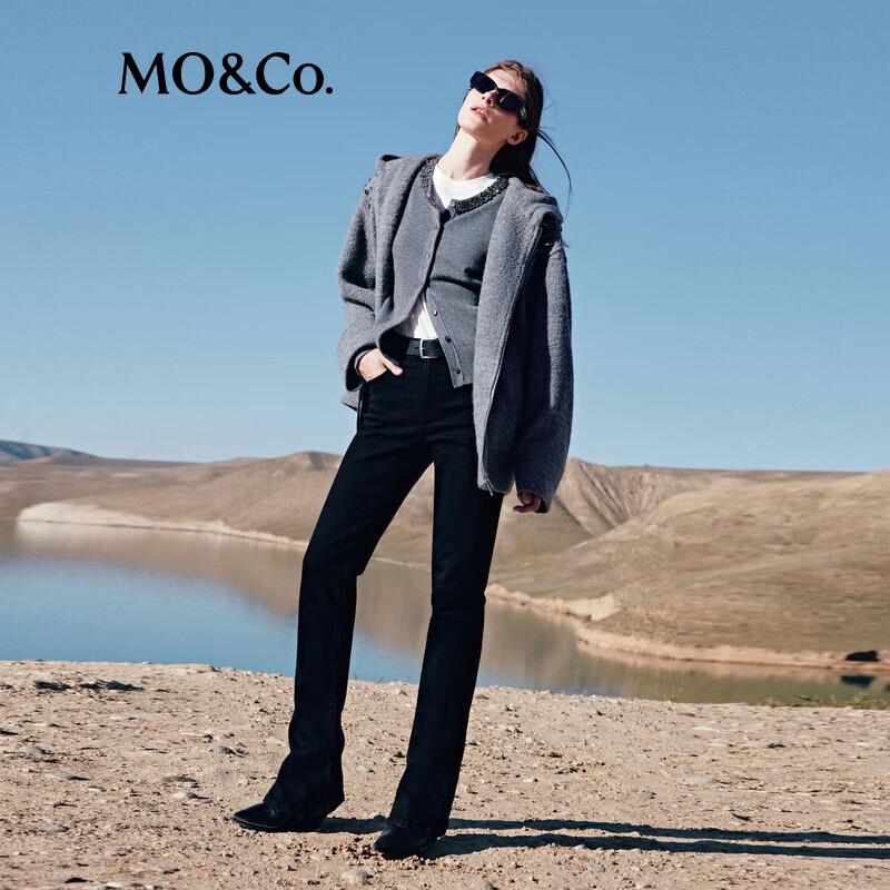 MO&Co. High-Waist Flared Black Wash Jeans