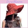 Sun Protection Cotton Wide Brim Hat With Butterfly Bow For Summer Outdoor Activities