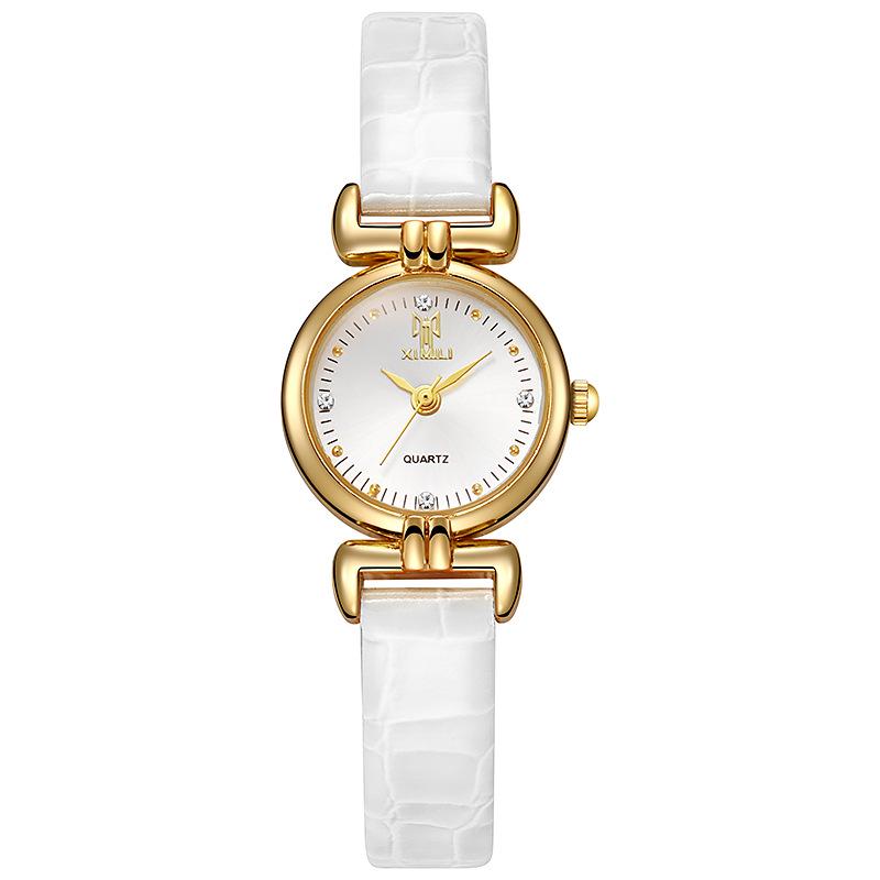 Retro-Style Lightweight Ladies' Small Dial Quartz Wristwatch with PU Band