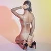 Fun Aurora Onesie Stockings Sexy Open Crotch Free Pullover Ultra-Thin Oil-Shiny Onesie Into Body Stockings