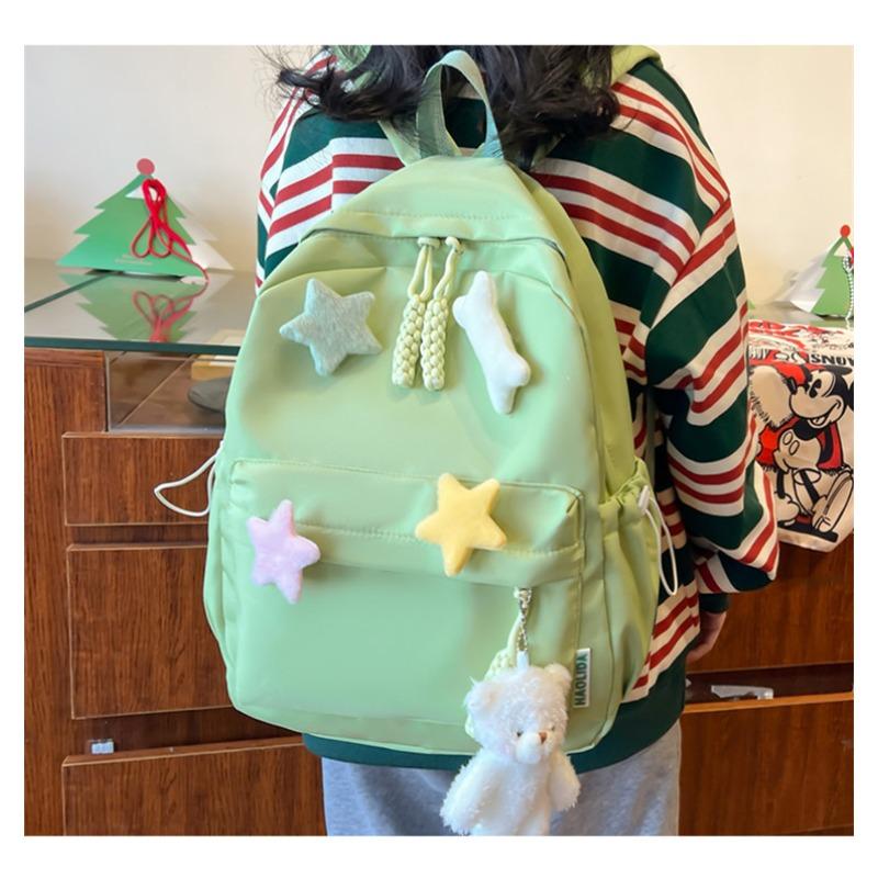 Koreanische Version der neuen süßen Schultasche Mädchen niedliche Sterne Mittelschüler gehen aus kleiner Rucksack große Kapazität Highschool-Rucksack