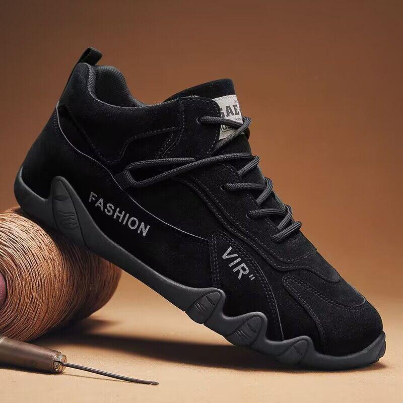 Men's Breathable Summer Work Shoes - Non-Slip Casual Sneakers for Construction Sites