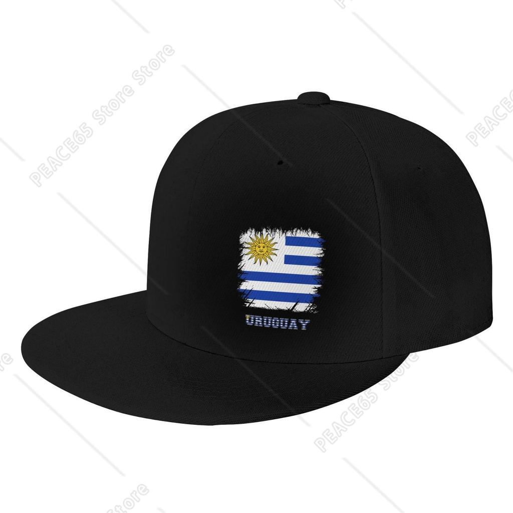 Vintage Uruguay Uruguayanische Flagge Snapback Mütze für Unisex Damen Klassische Flache Kappe Baseballkappe Verstellbar Trucker Mütze Druck Unisex