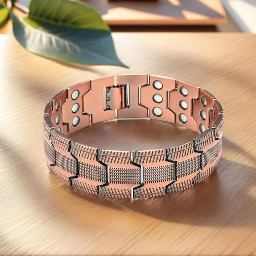 New Mens Jewellery Magnetic Therapy Health Anti-snoring Copper Bracelet for Men Adjustable Bracelet Pulsera Hombre