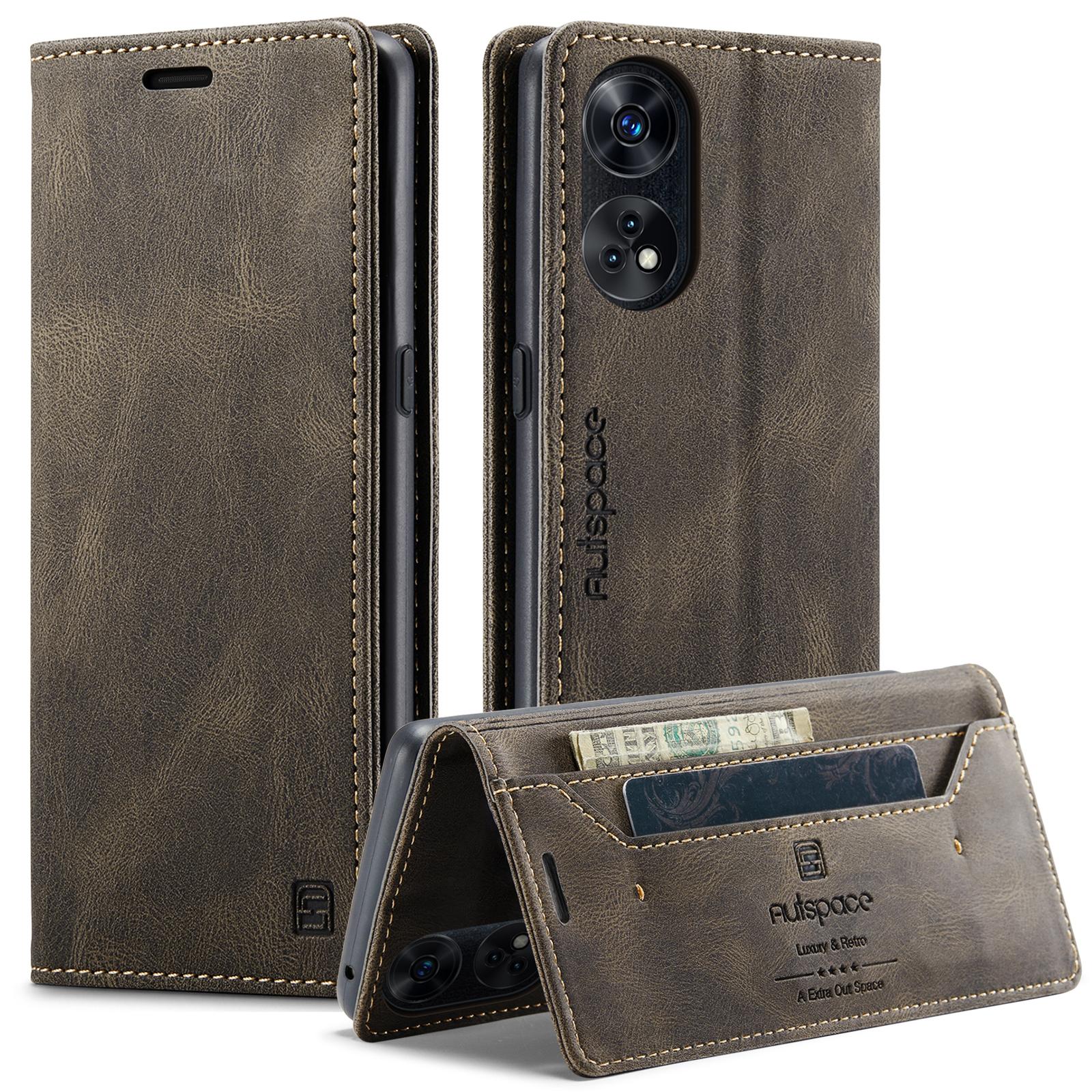 

Для Oppo Reno8 T 4G Чохол-гаманець AUTSPACE A01 Шкіряна підставка-книжка з блокуванням RFID та тримачем для карток D