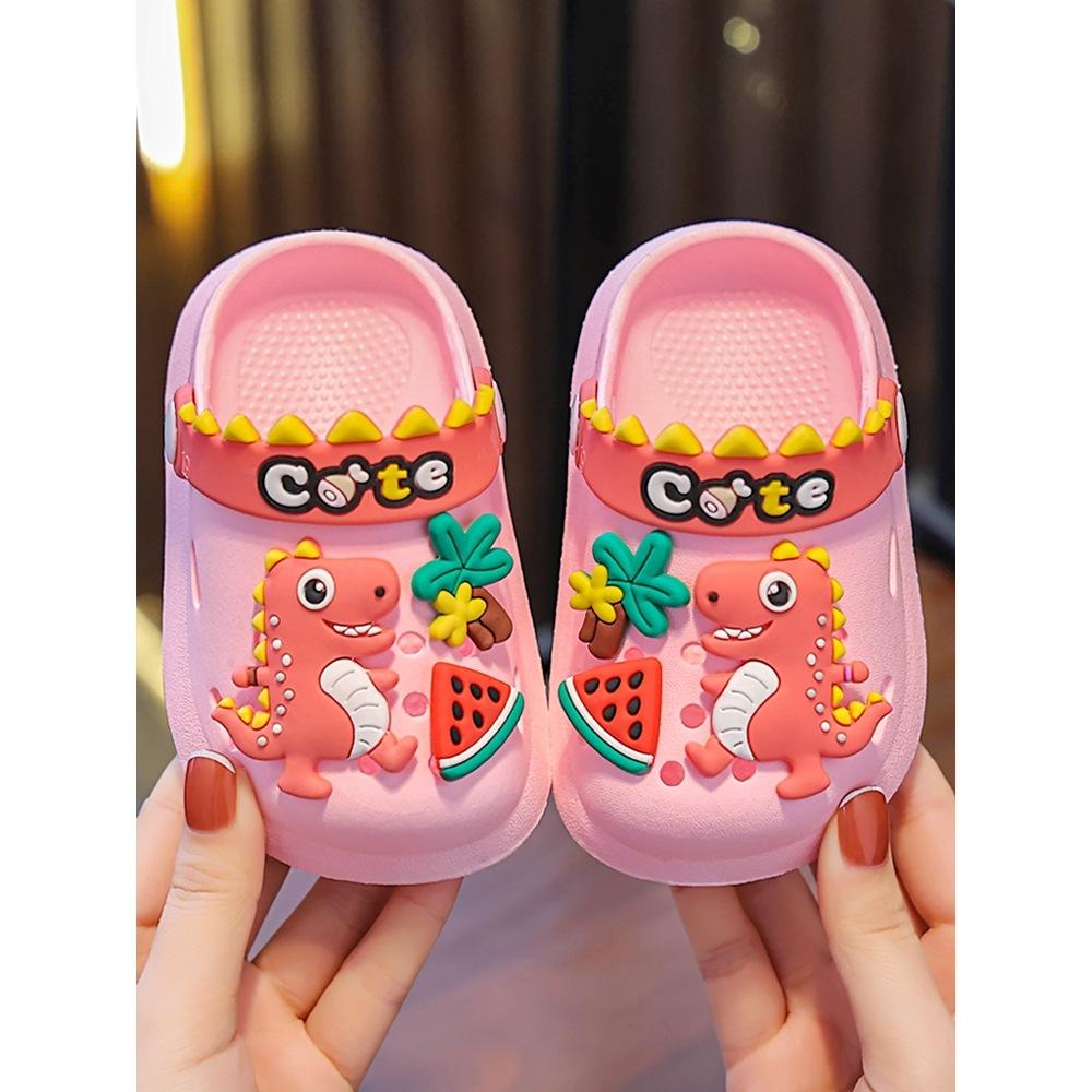 Children's Clogs Baby Slippers Boys and Girls Summer Sandals Closed-Toe Toddler Kids Bath Non-Slip Soft Sole