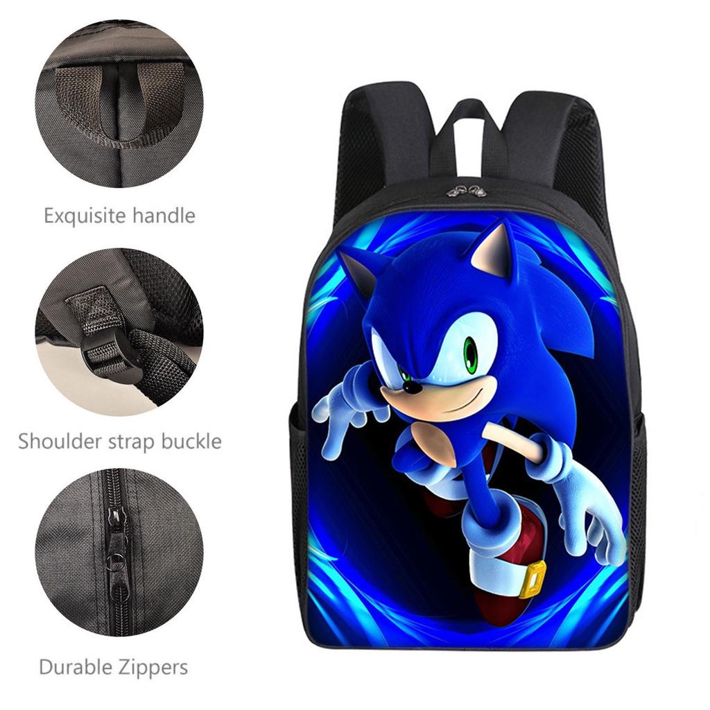 Ghiozdan Sonic Waterproof Backpack 29x44x13cm Blue Large Capacity School Bag Laptop Backpack