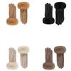 Velvet Pu Leather Gloves Bow Women Cycling Mittens All-Match Winter Suede Gloves  Winter