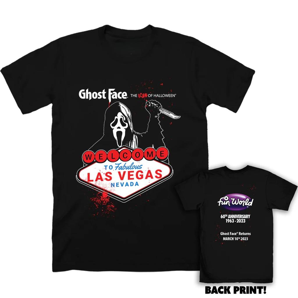 Scream Movie Ghost Face Tshirt for Men and Women Summer Pure Cotton Clothing Fashion Gothic Short Sleeved Tshirt Unisex
