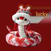 2025 Year of the Snake Plush Toy - Red Elegant Snake Doll for Annual Meeting Table Decoration by TYmy