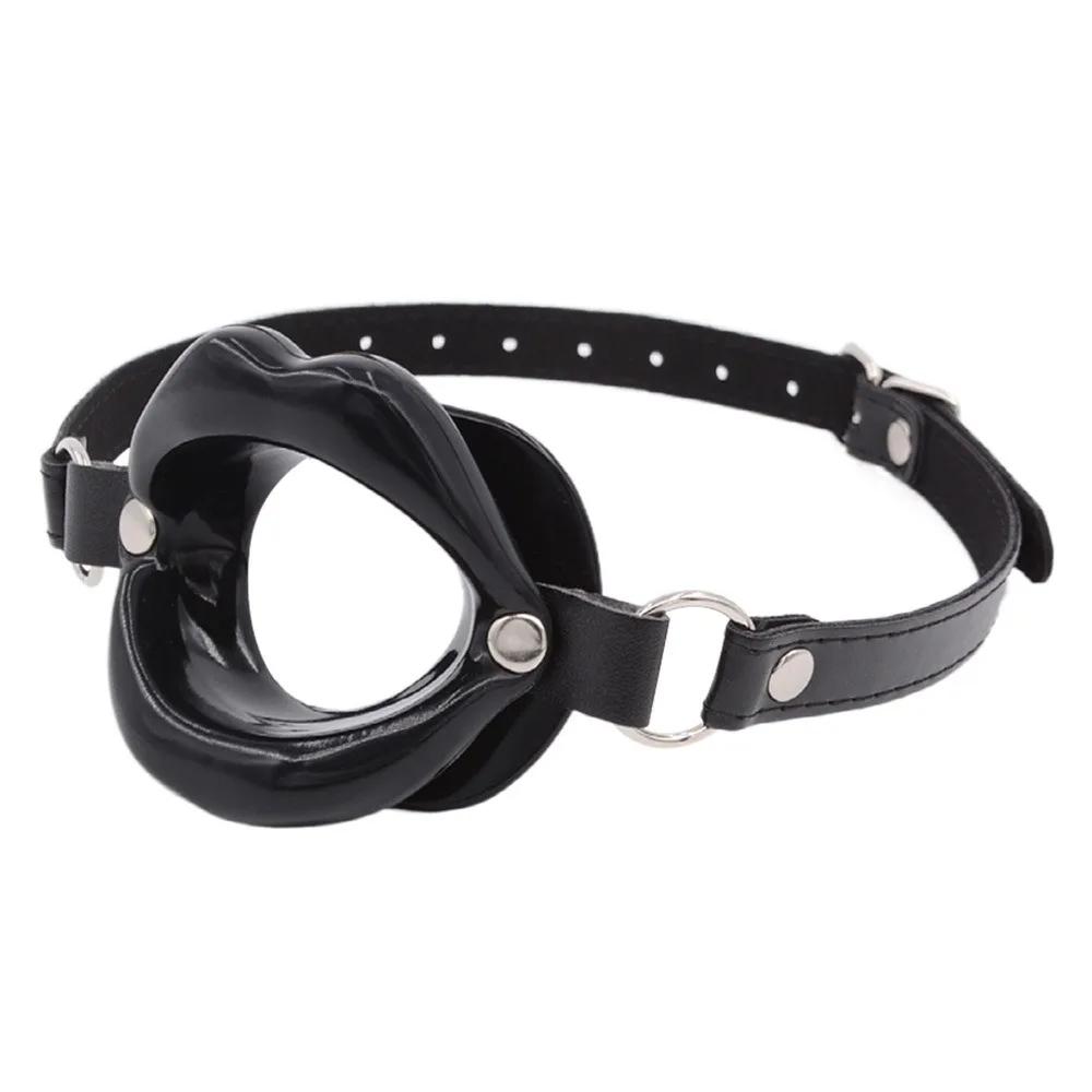 Reusable Silicone O Ring Mouth Gag, Lips Shape Open Mouth Restraint for Couples, Soft BDSM Bondage Adult Toy