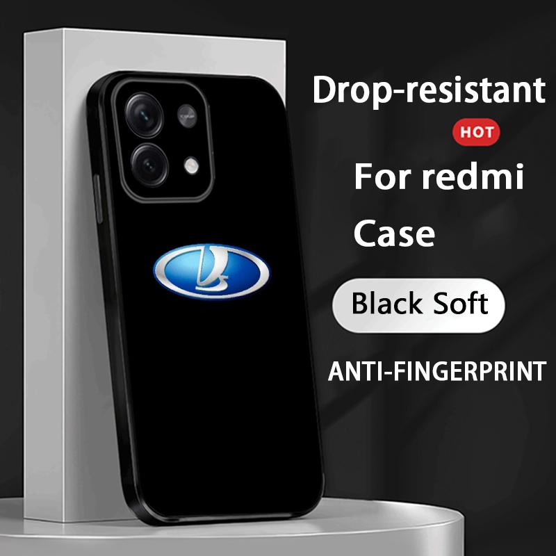 Cool Car L-la-Da Fashion Logo Design Phone Case For Redmi Note 14 13 12 11 Pro Plus S 5G 14C A3 Soft Black Phone Cover