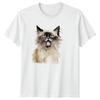 Meowing Siamese Cat Watercolor TShirt Funny Cat Gift For Him And Her