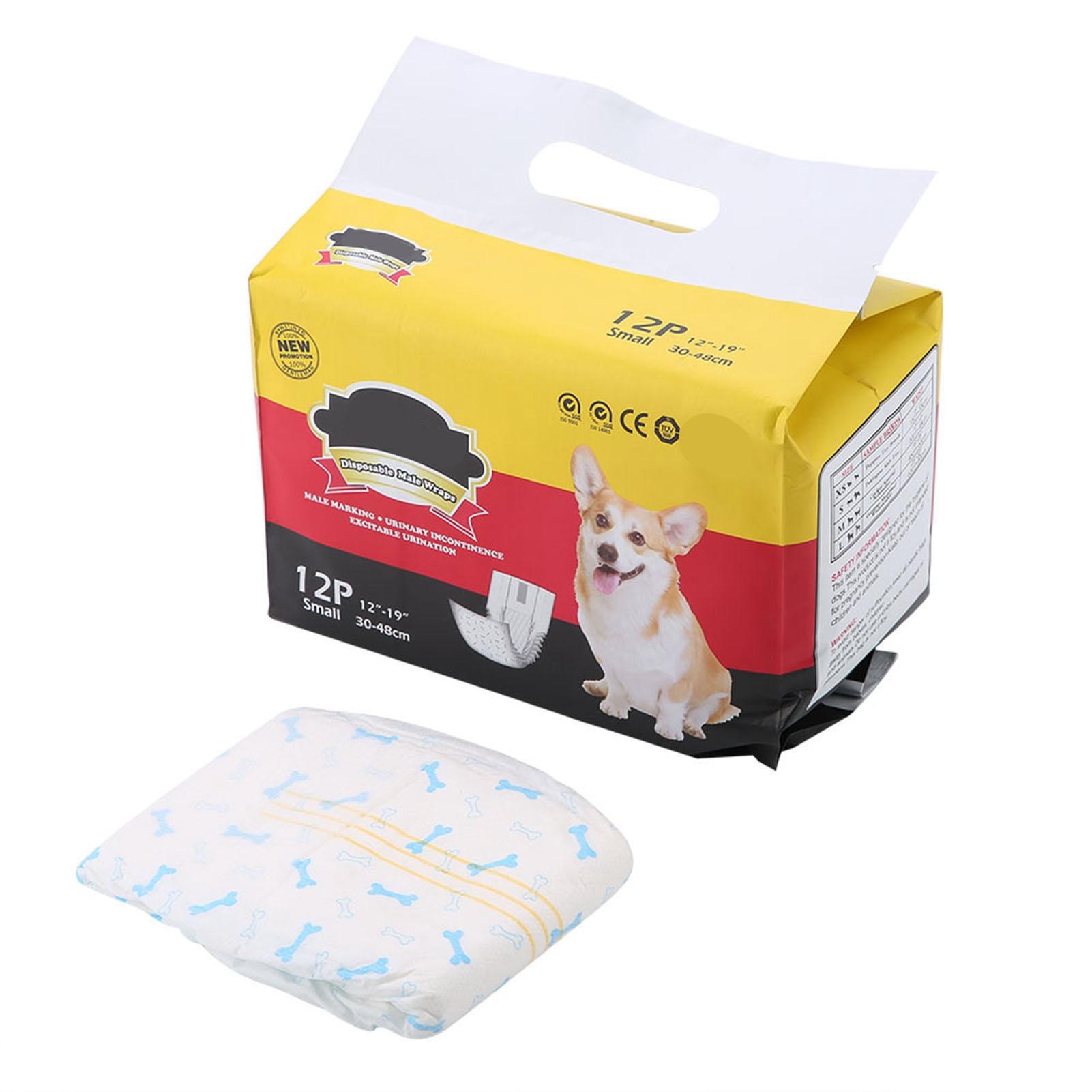Kaisai Men's Blue Dog Puppy Belly Wraps Diaper Nappy Sanitary Physiological Pants