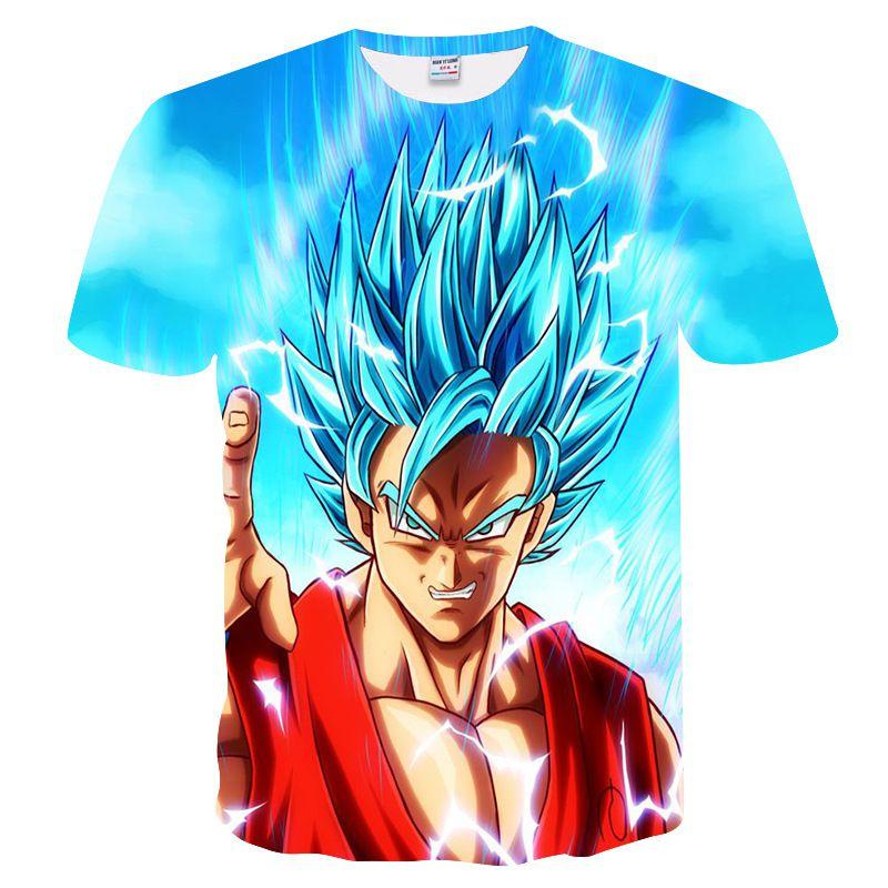 Exquisite 3d Print Dragon Ball Z Vegeta Goku Super Saiyan Casual Tee Anime Shirts
