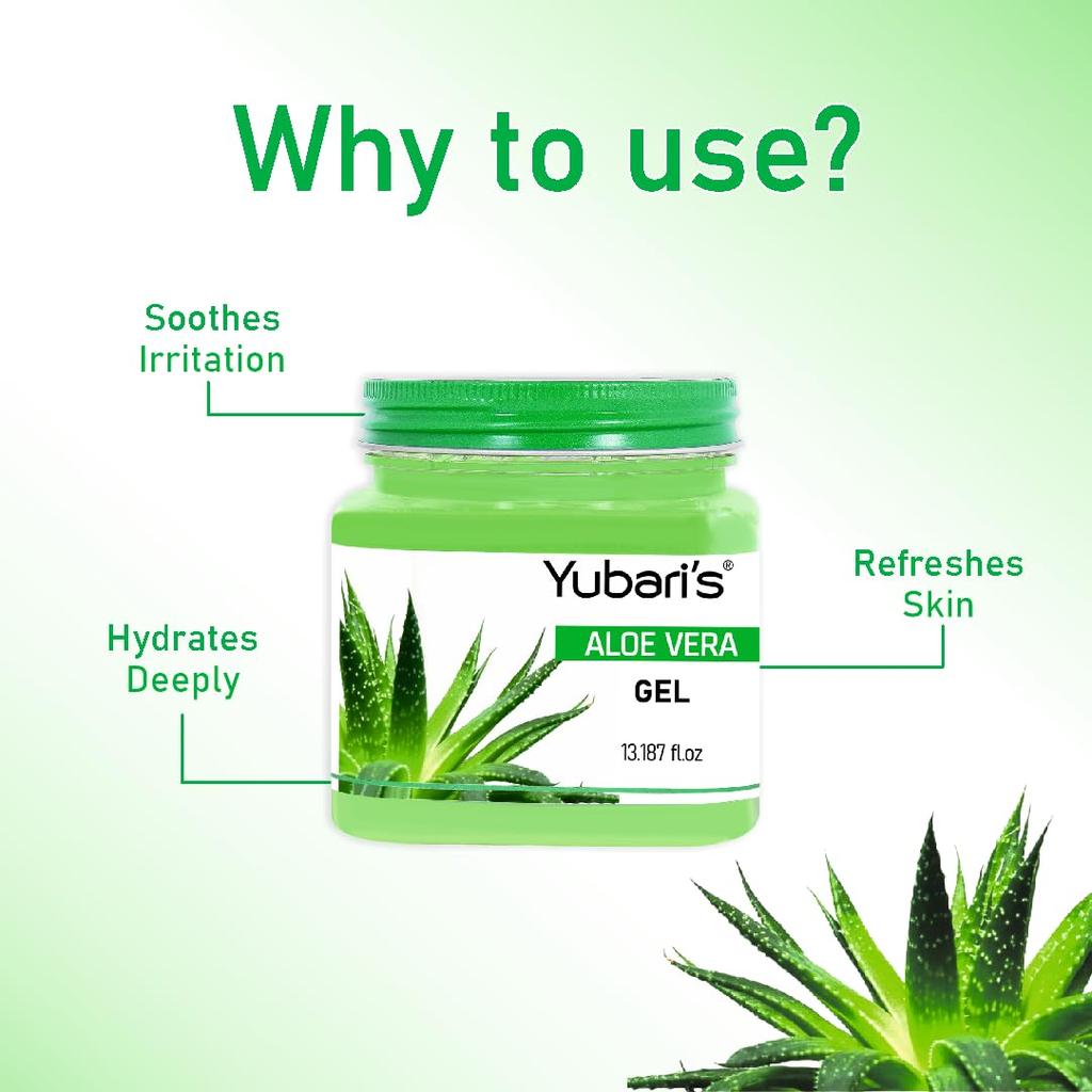 Aloe Vera Gel with Natural Aloevera Extract for Men & Women for Moisturize and Sooth Glowing Skin (390ml)