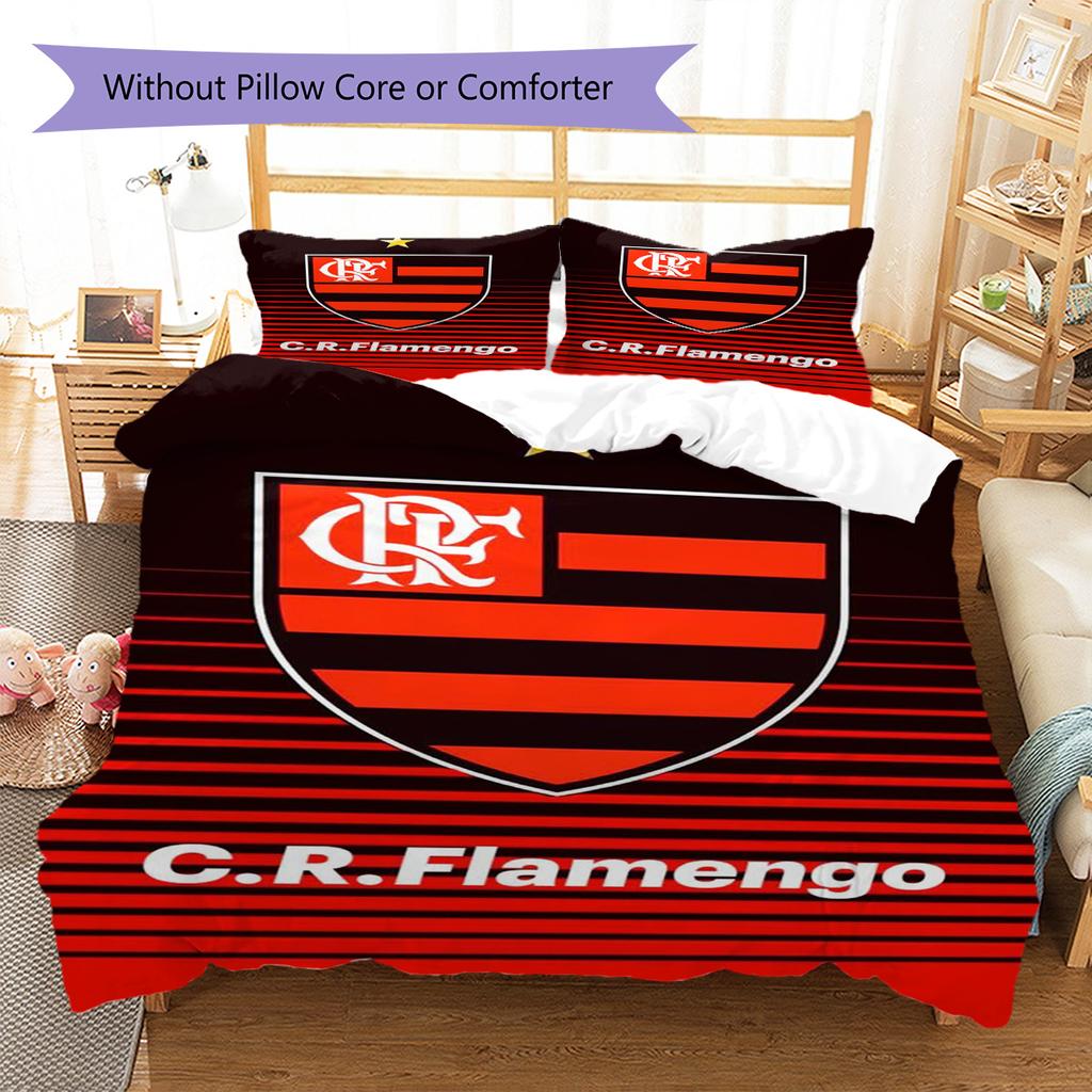Flamengo Pattern Bedding Set Quilt Cover Pillowcase Home Decor Gift (1 * Duvet Cover + 2 * Pillowcase, Without Core)