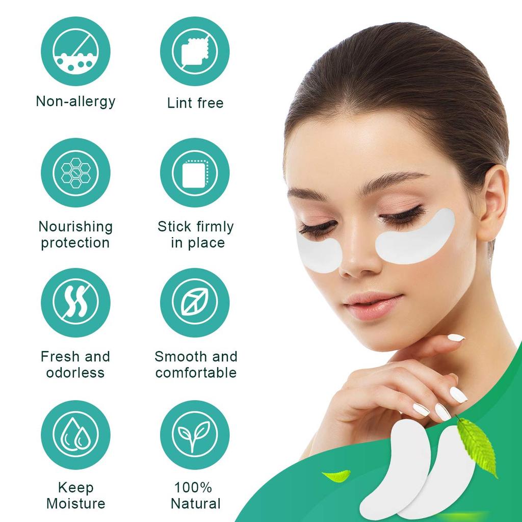 50 paia per confezione Patch per gli occhi sotto gli occhi Forniture per extension ciglia Strumenti per il trucco Linguette per patch per extension ciglia Cuscinetti in gel per baccelli per ciglia