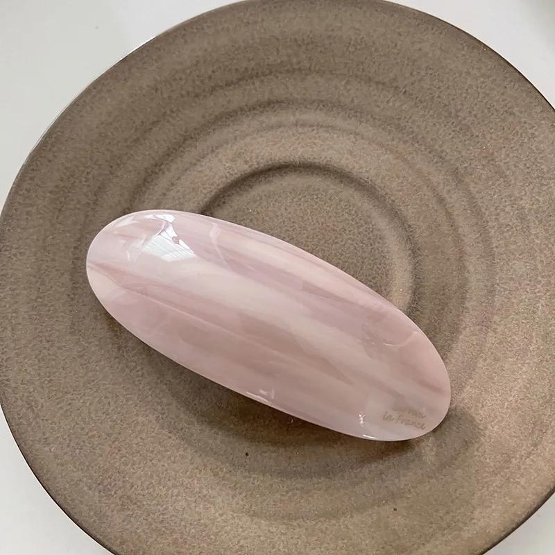 Essigsäure-Haarspange, Federspange für Mädchen, große Haarnadel, Kopfbedeckung, glänzende elliptische Bogen-Haarnadel, Haar-Accessoires