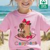 2025 Children's Capybara T-Shirt Kids Short Sleeve Shirt Capy Birthday Print Round Neck Tops Boys Girls Birthday Gift T Shirt