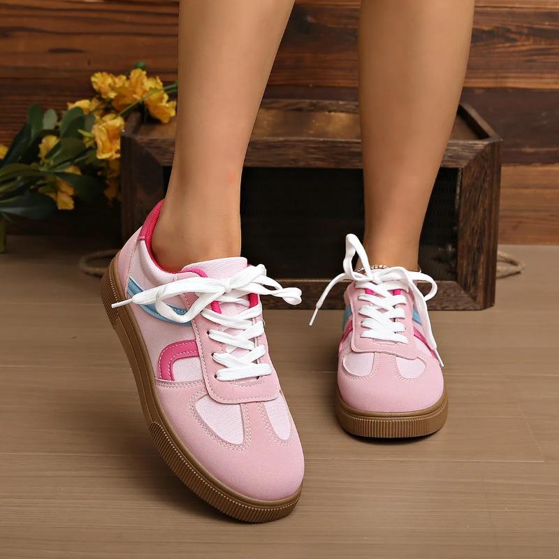 Damen flache Sportschuhe Heißer Verkauf Gemischte Farben Frühling Herbst Neuer Stil Sneaker Lässig Freizeit Studenten Flats Gummisohle