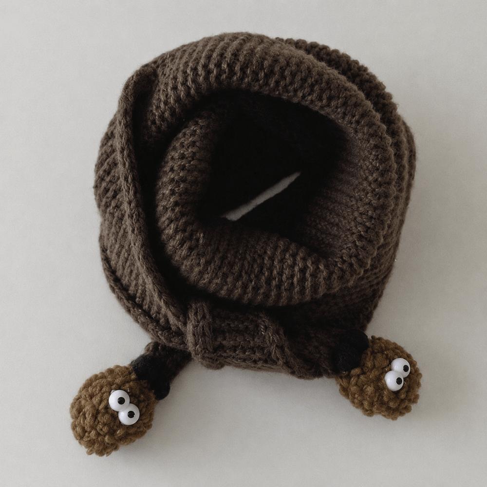 Soft Kids Knitted Scarf Windproof Fluffy Ball Neckerchief Fashion Children Neck Warmer Outdoor Use
