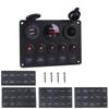 12V 24V 5 Button LED Panel Light Toggle USB Gauge For Car Marine Boat Truck Trailer Caravans Accessories