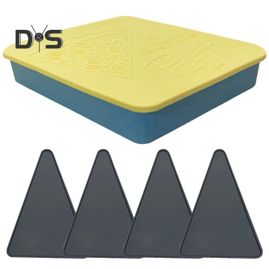 

Силиконовый контейнер для хранения пиццы, многоразовый, с 2 отделениями, можно мыть в посудомоечной машине, экологически чистый силиконовый контейнер для пиццы, товары для дома