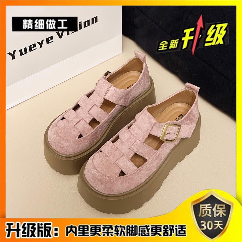Roman sandals women's summer wear 2025 new fashionable and versatile high-end bag head single shoes popular love small leather shoes