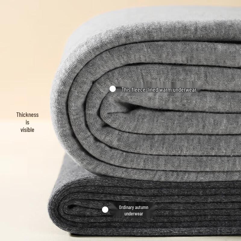 Qipilnag Herren Doppelt Warmes Thermisches Fleece-gefüttertes Basisschicht-Oberteil