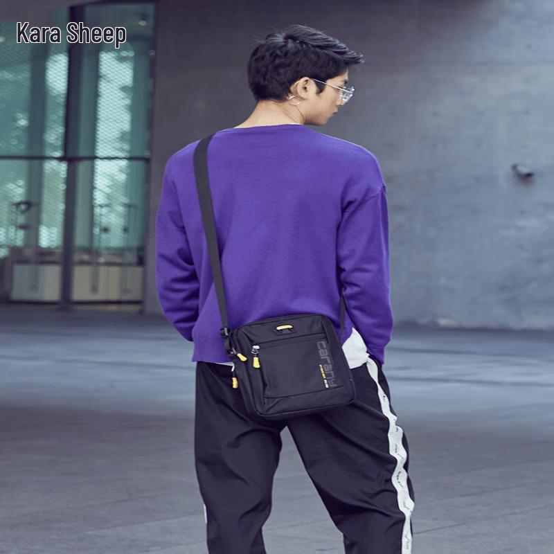 KALA·Y Men s Ultralight Canvas Vertical Crossbody Bag