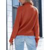 Solid color pullover turtleneck sweater top long sleeve sweater for women